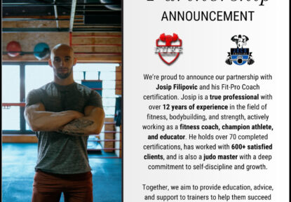 Fit-Pro Coach certification by Josip Filipović: New Partnership